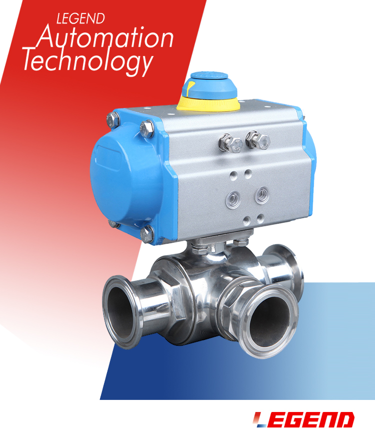 衛生級氣動三通球閥